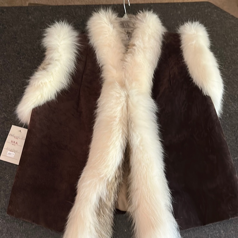Real fox fur vest